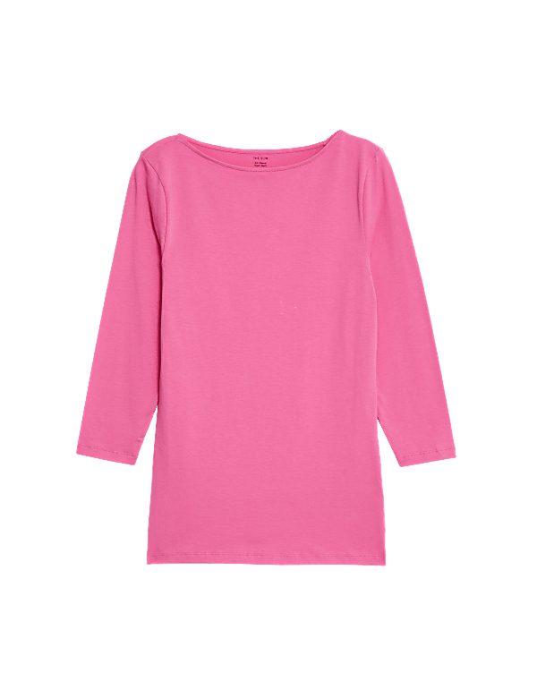 Cotton Rich Slim Fit 3/4 Sleeve T-Shirt