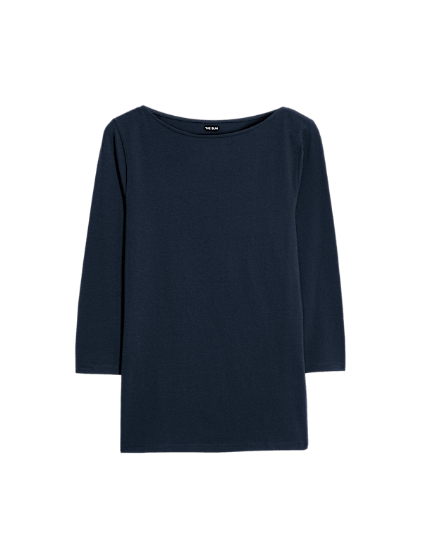 Cotton Rich Slim Fit 3/4 Sleeve T-Shirt