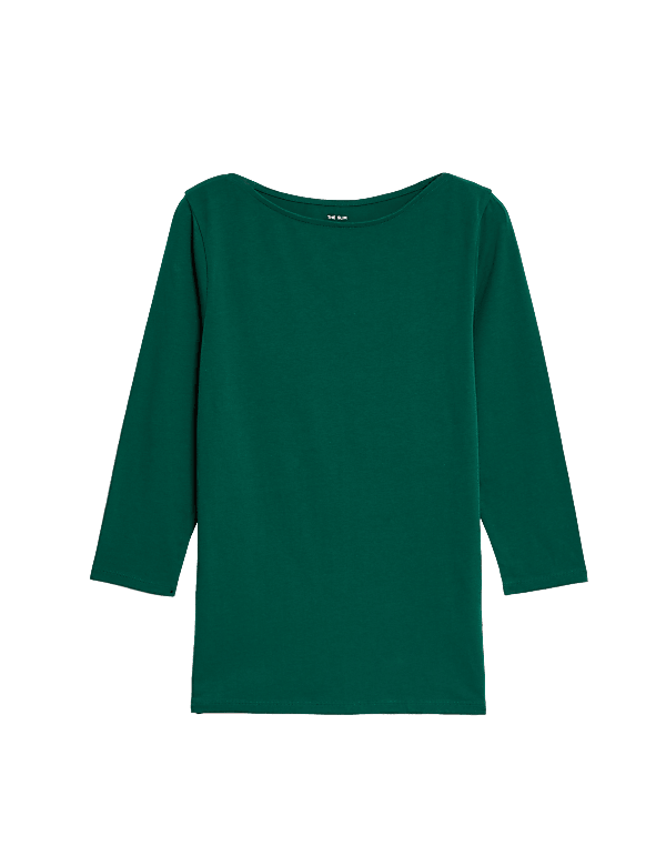 Cotton Rich Slim Fit 3/4 Sleeve T-Shirt