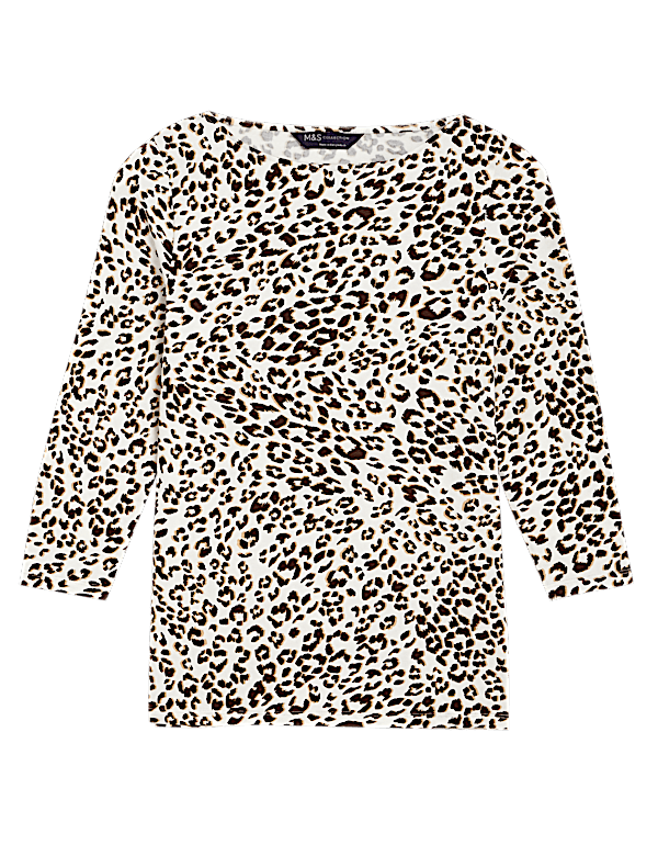 Cotton Rich Printed Slim Fit Top