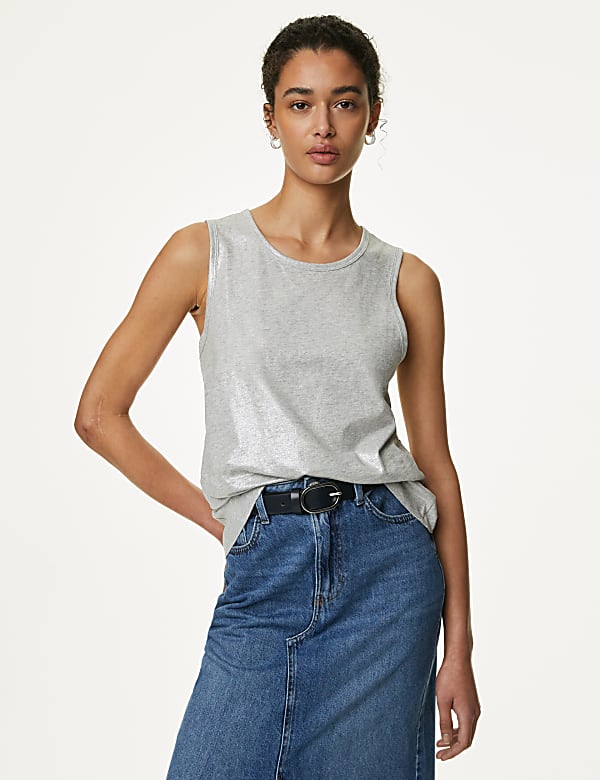 Pure Cotton Sparkly Vest - VN