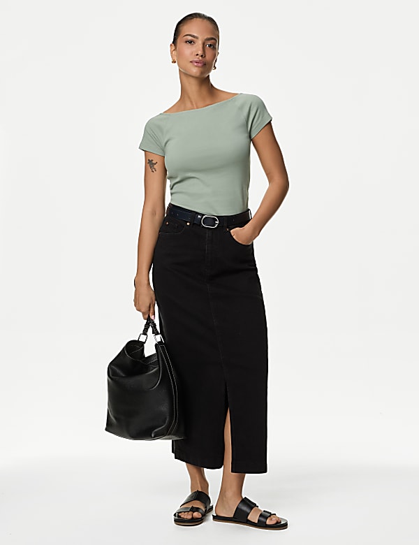 Pure Cotton Bardot Top