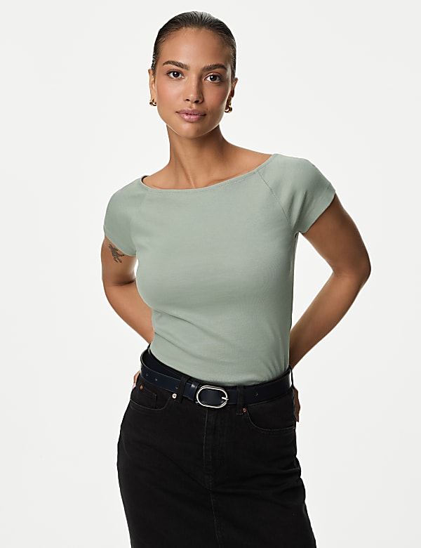 Pure Cotton Bardot Top