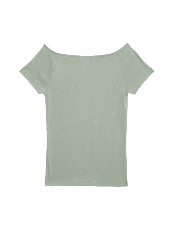 Pure Cotton Bardot Top