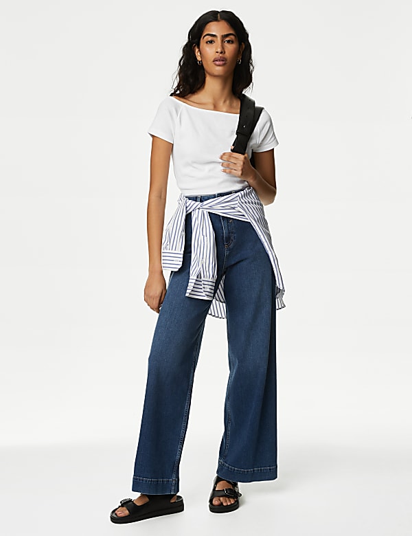 Pure Cotton Bardot Top