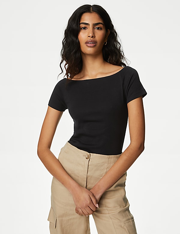 Pure Cotton Bardot Top