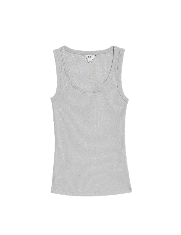 Sparkly Cotton Rich Ribbed Vest
