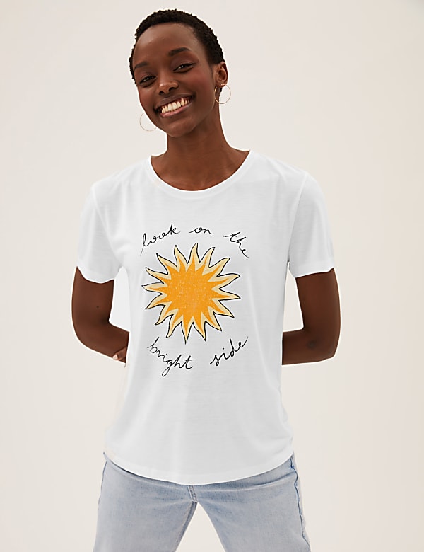 Printed Relaxed Short Sleeve T-Shirt