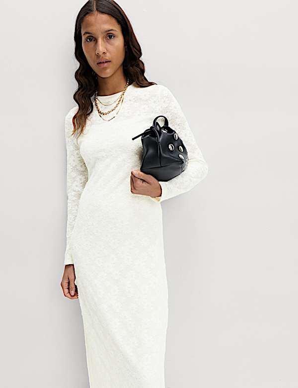 lace dress australia Janis White Lace Maxi Dress White / M-10 main image 0