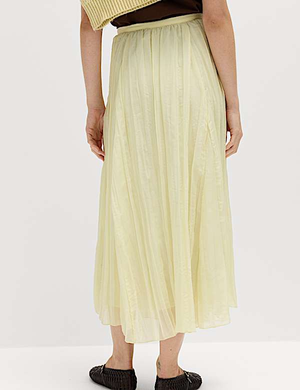 Textured Midaxi Circle Skirt