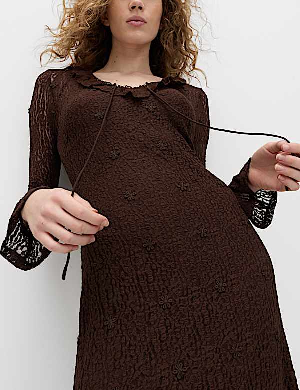 Jersey Floral Lace Midaxi Bodycon Dress - EE