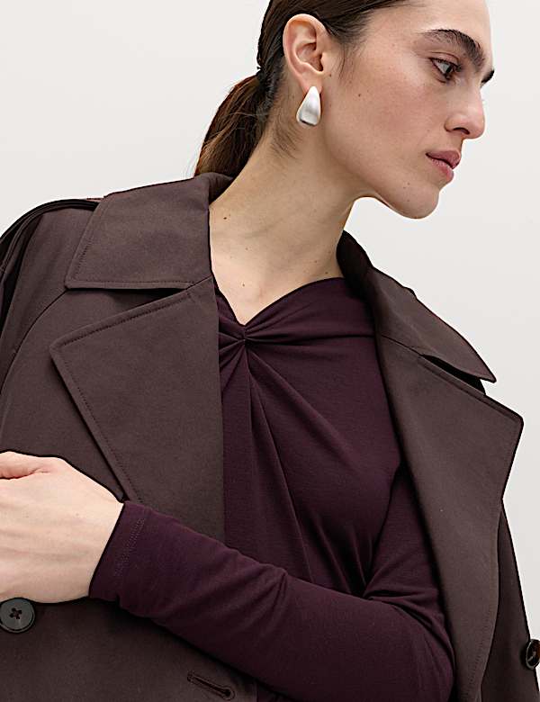 Jersey Knotted Ruched Midaxi Bodycon Dress - IL