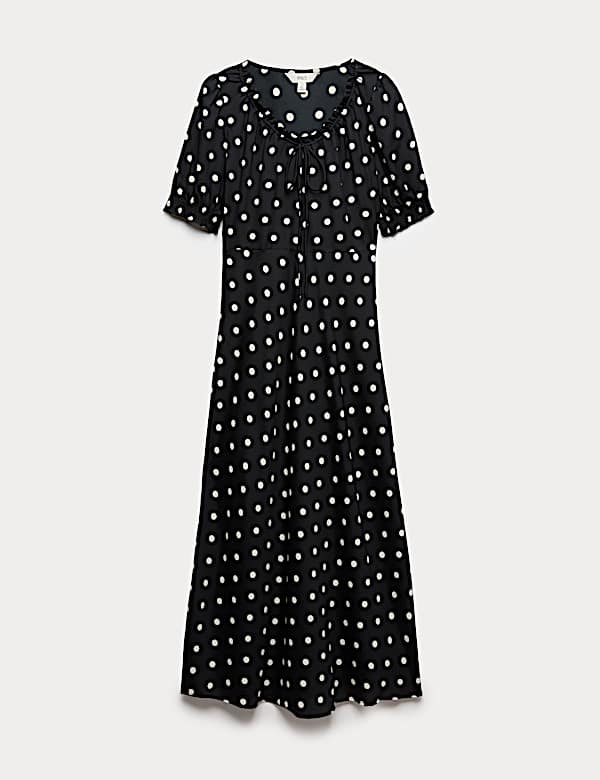 Ruched Midi Tea Dress - US