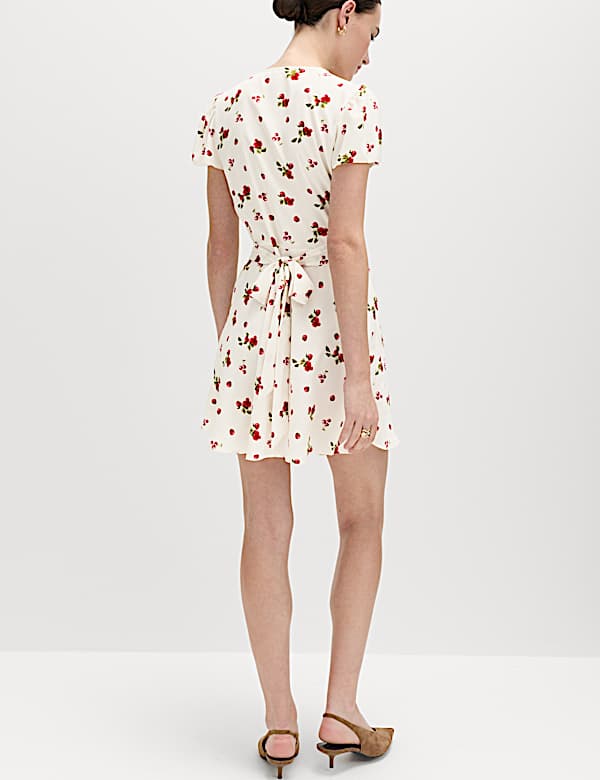 Mini-jurk voor overdag met bloemenprint - NL