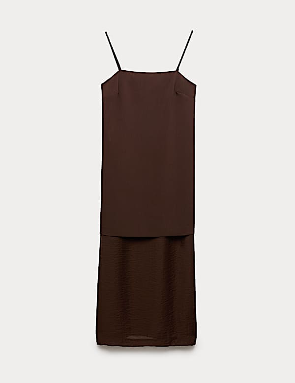 Strappy Midi Drop Waist Column Dress - BG