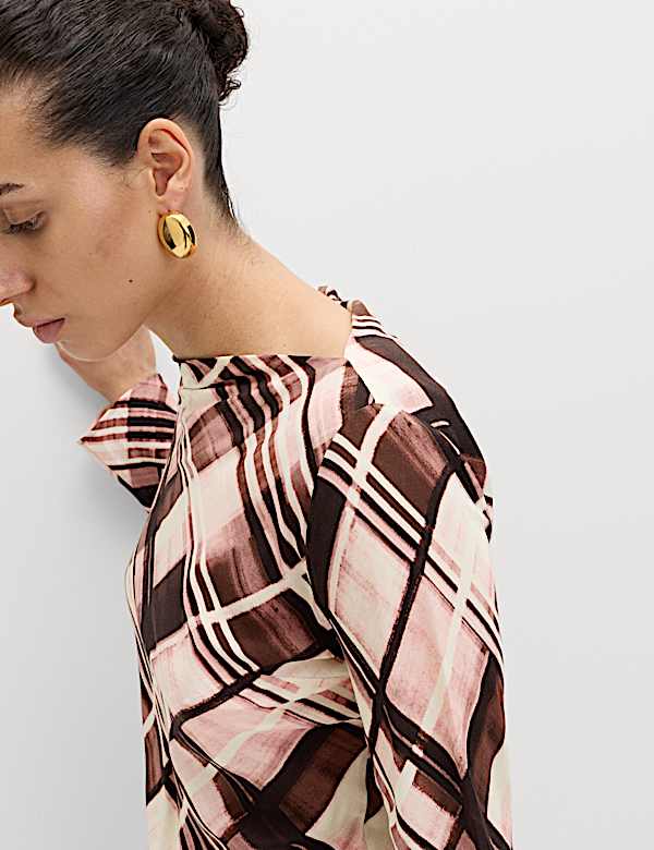 Checked Mini Slip Dress - KR