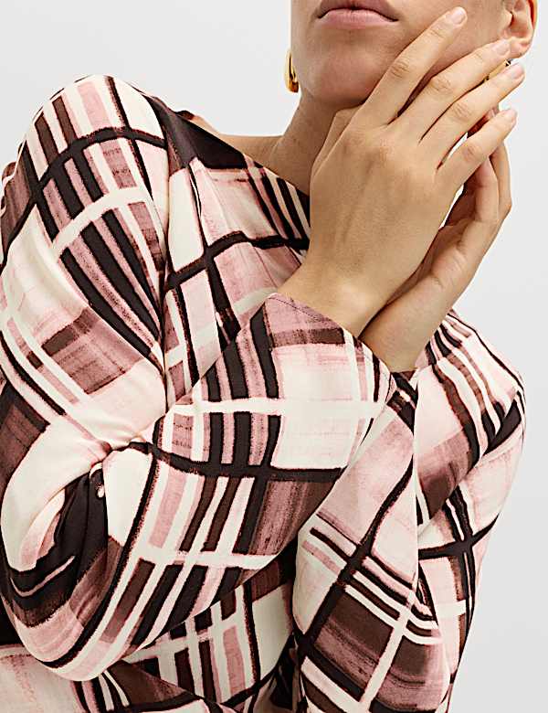 Checked Mini Slip Dress - KR