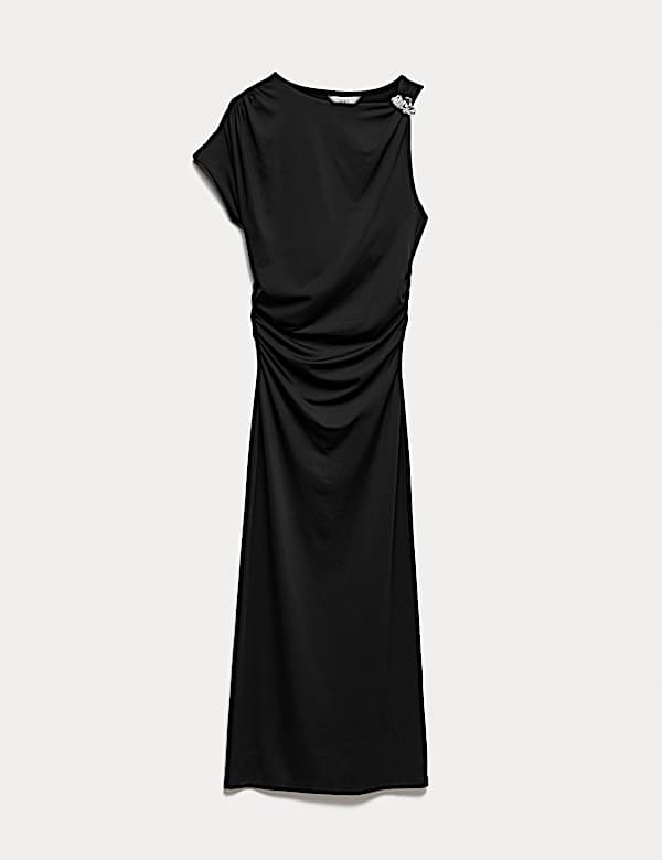Midaxi-Bodycon-Kleid aus Jersey mit Metalldetails - DE