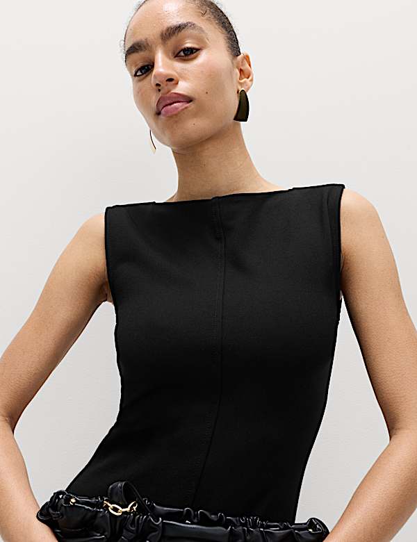 Midi-bodycon-jurk van jersey - NL