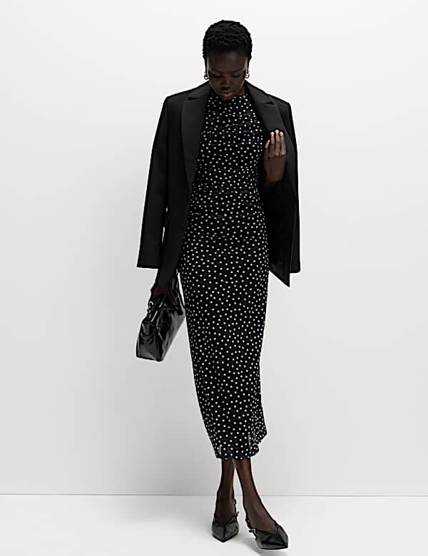 Printed Midi Bodycon Dress - IT