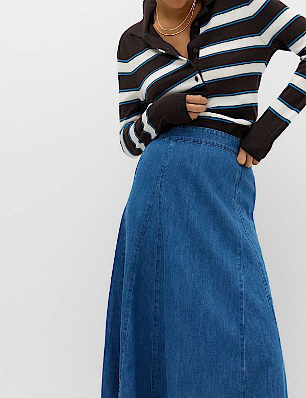 Denim Midi Skirt - MV