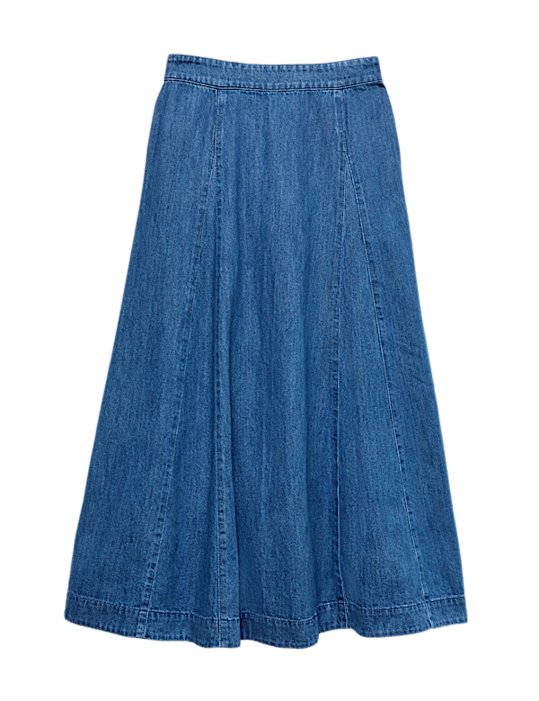 Denim Midi Skirt
