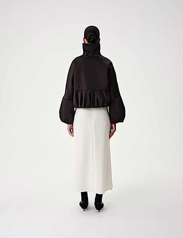 Draped Midi Asymmetric Skirt - MV