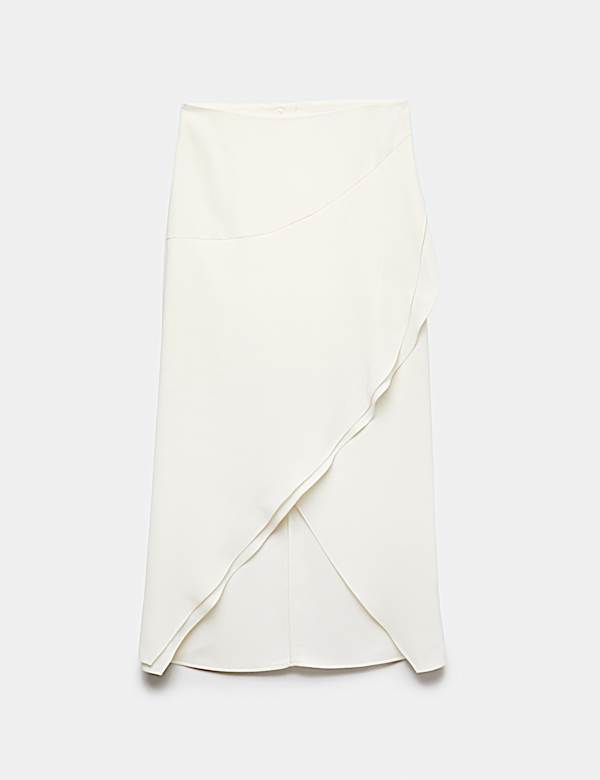 Draped Midi Asymmetric Skirt - MV