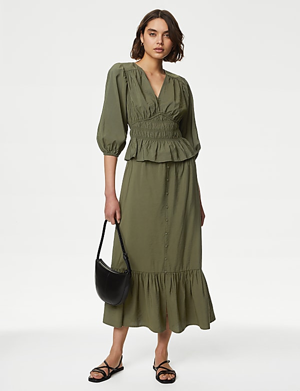 Green skirt m&s cheap