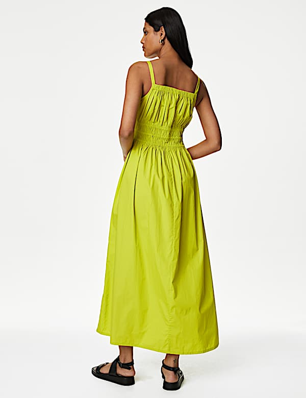 Smocked Strappy Midaxi Dress