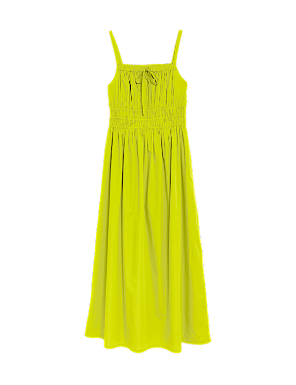 Smocked Strappy Midaxi Dress