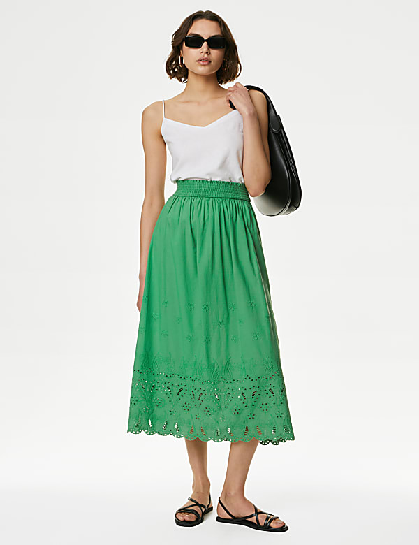 Green skirt m&s 2025