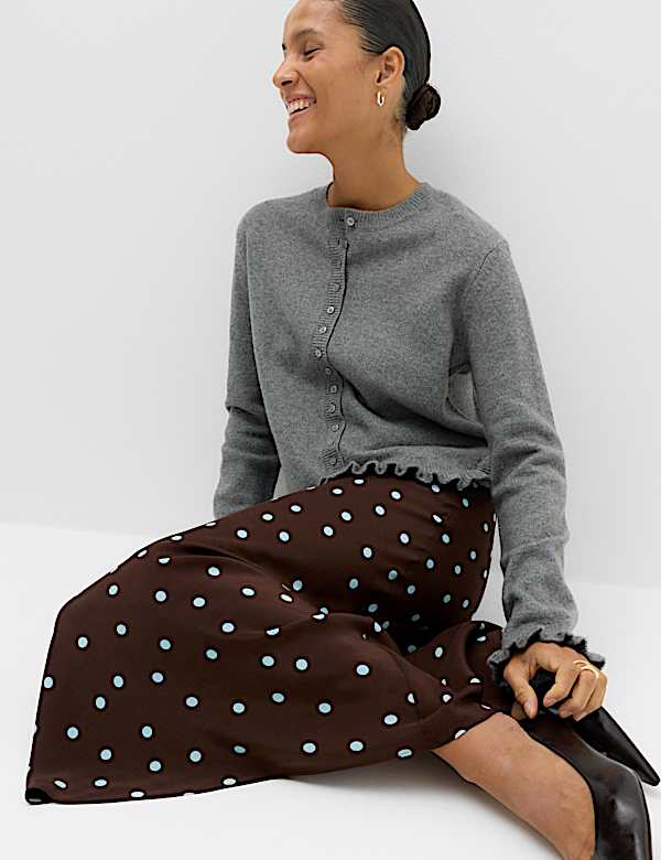 Polka Dot Maxi Slip Skirt - UA
