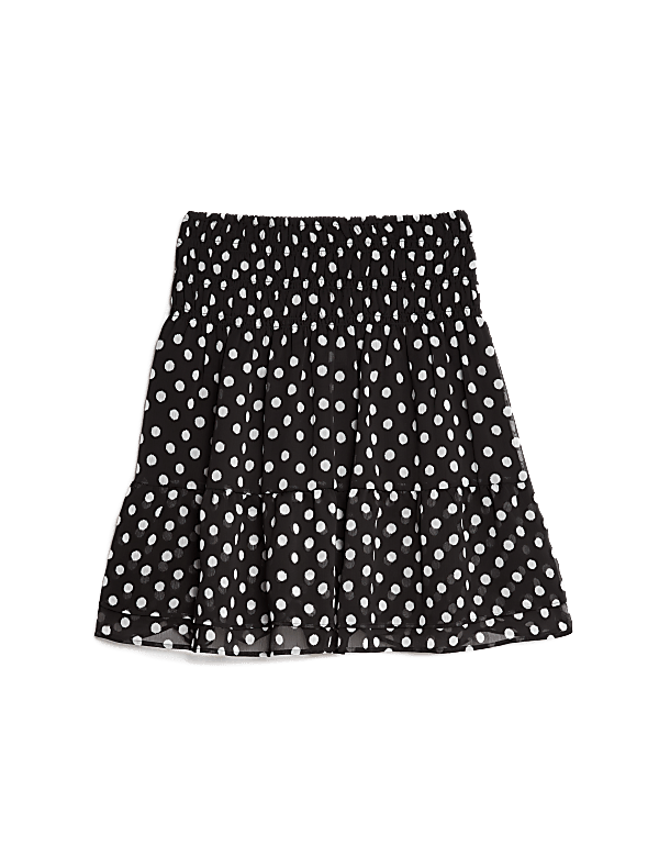 Chiffon Pleated Mini Skater Skirt