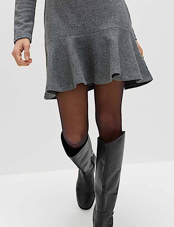 Cosy Jersey Mini Tiered Dress With Cotton - IT