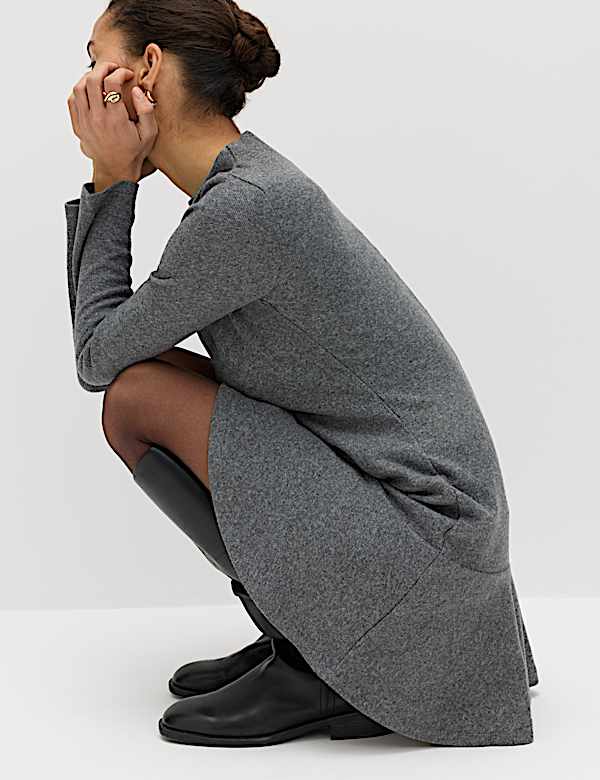 Cosy Jersey Mini Tiered Dress With Cotton - IT