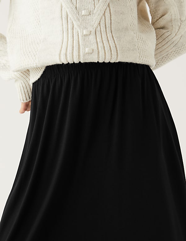 Jersey Midi Circle Skirt