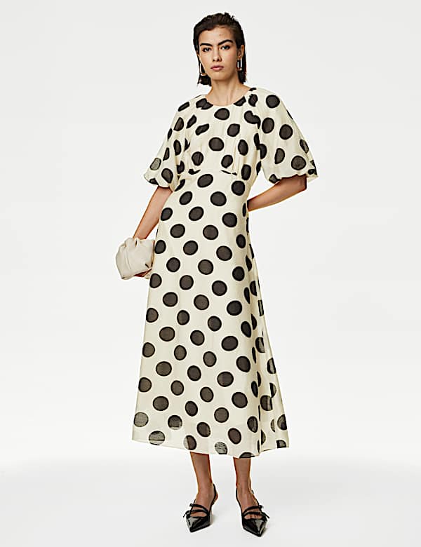 Lyocell&trade; Rich Spot Midaxi Waisted Dress - UA