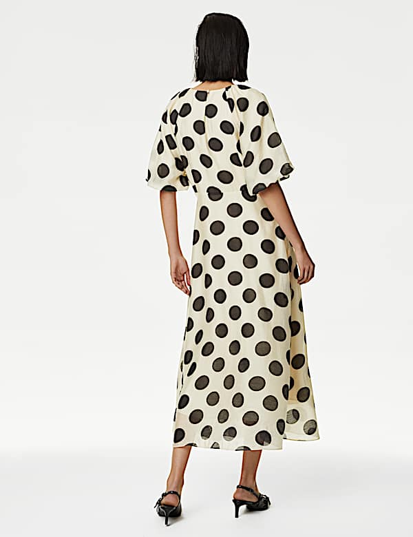 Lyocell&trade; Rich Spot Midaxi Waisted Dress - UA
