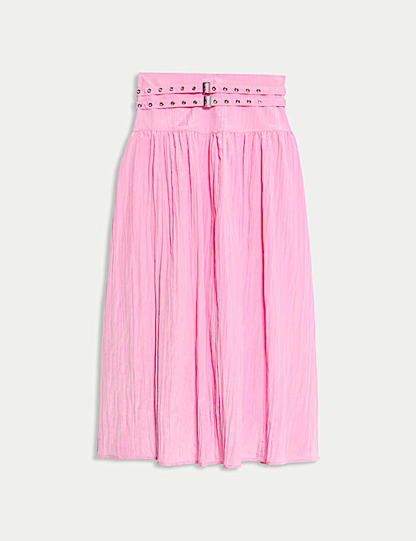 Jupe midaxi &agrave; ceinture - LU