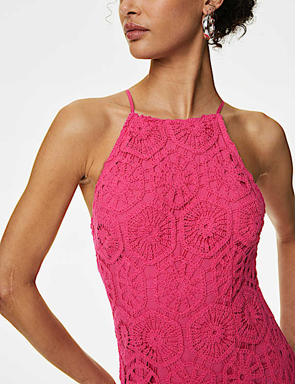 Cotton Rich Textured Midaxi Slip Dress - HR