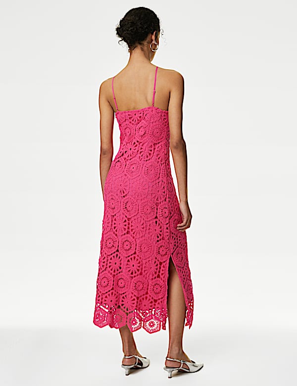 Cotton Rich Textured Midaxi Slip Dress - HR