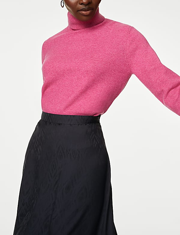 Jacquard Midi Slip Skirt