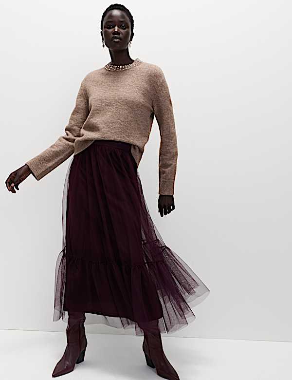 Tulle Maxi Skirt - US