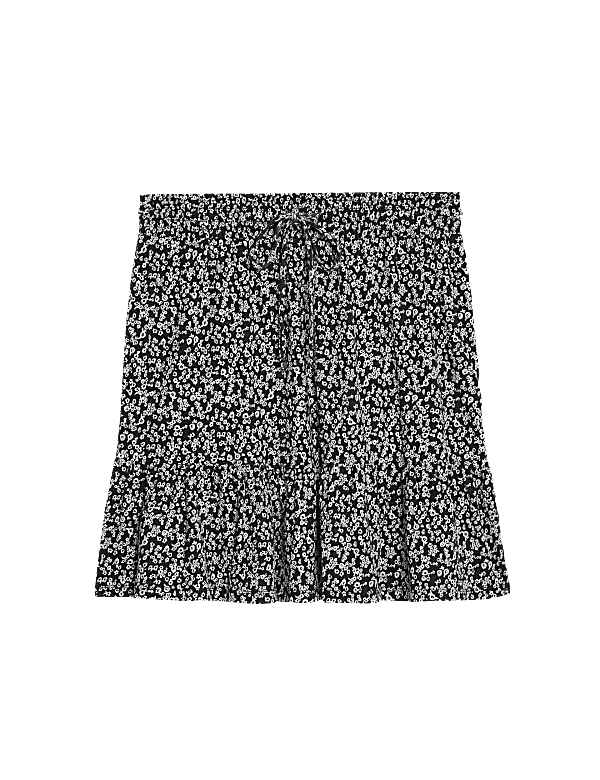Jersey Printed Mini Tiered Skirt