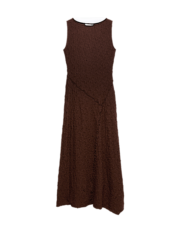 Cotton Rich Textured Midaxi Column Dress
