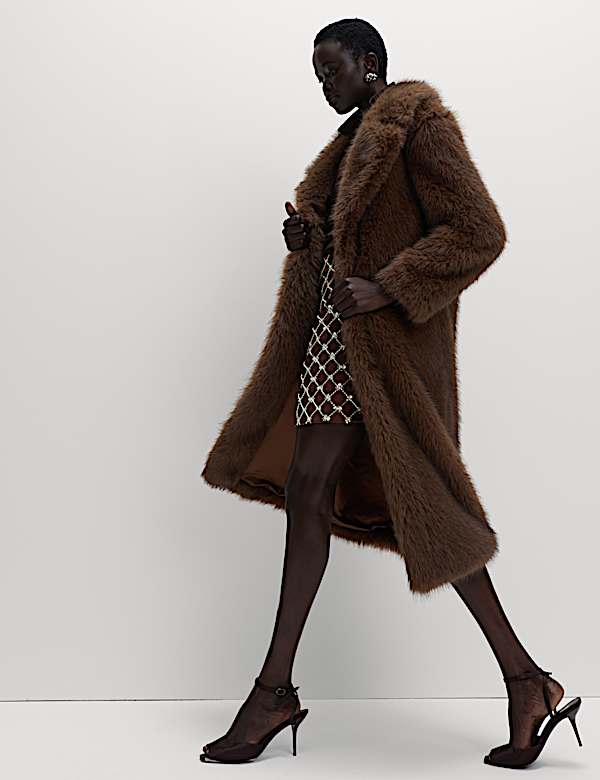 Satin Embellished Mini A-Line Skirt - LU