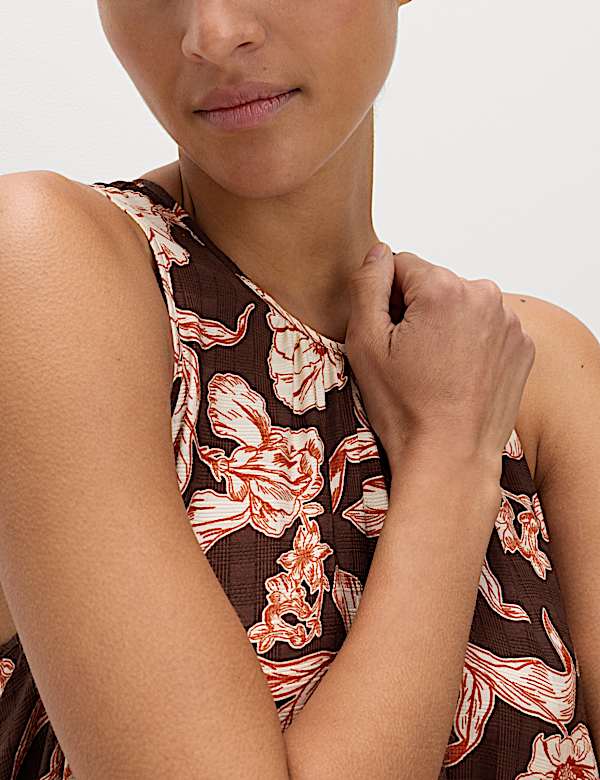 Floral Relaxed Maxi Waisted Dress