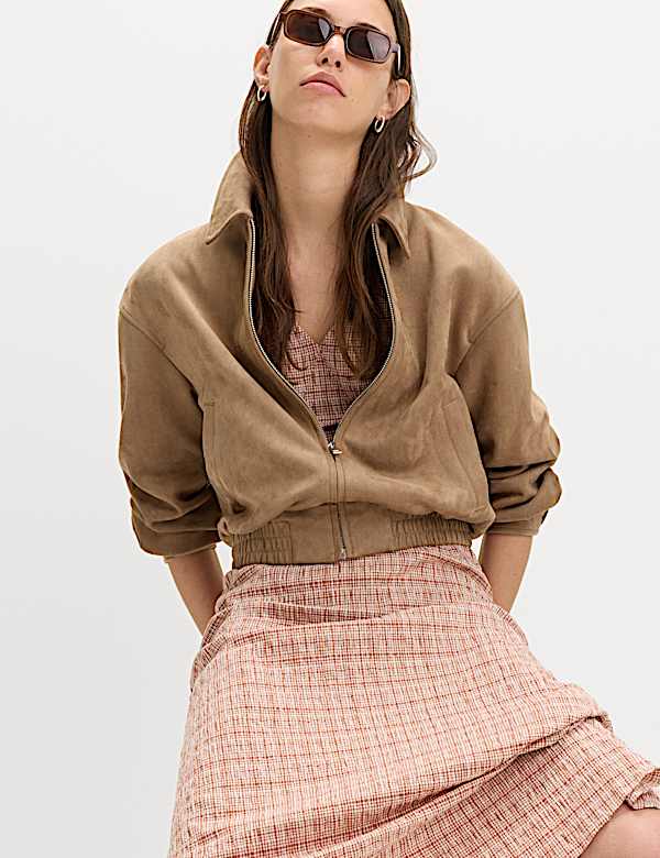 Vestido midi texturizado de algod&oacute;n texturizado - US