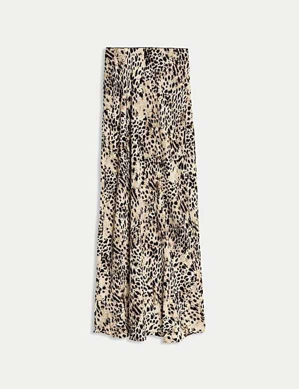 Animal Print Maxi Slip Skirt - CZ